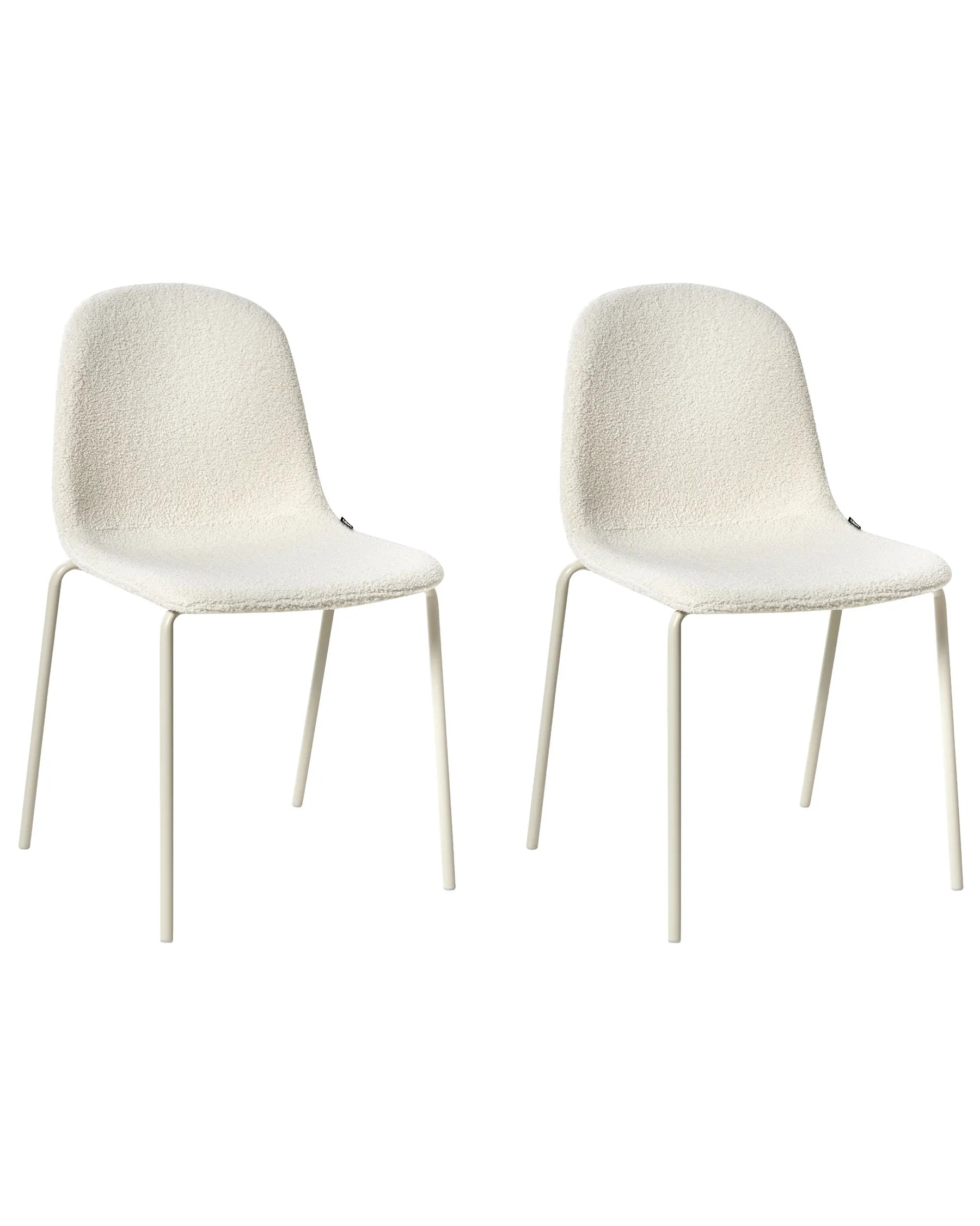 Set of 2 Conference Chairs LOMA Boucle Off-White