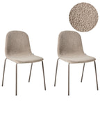 Set of 2 Conference Chairs LOMA Boucle Taupe