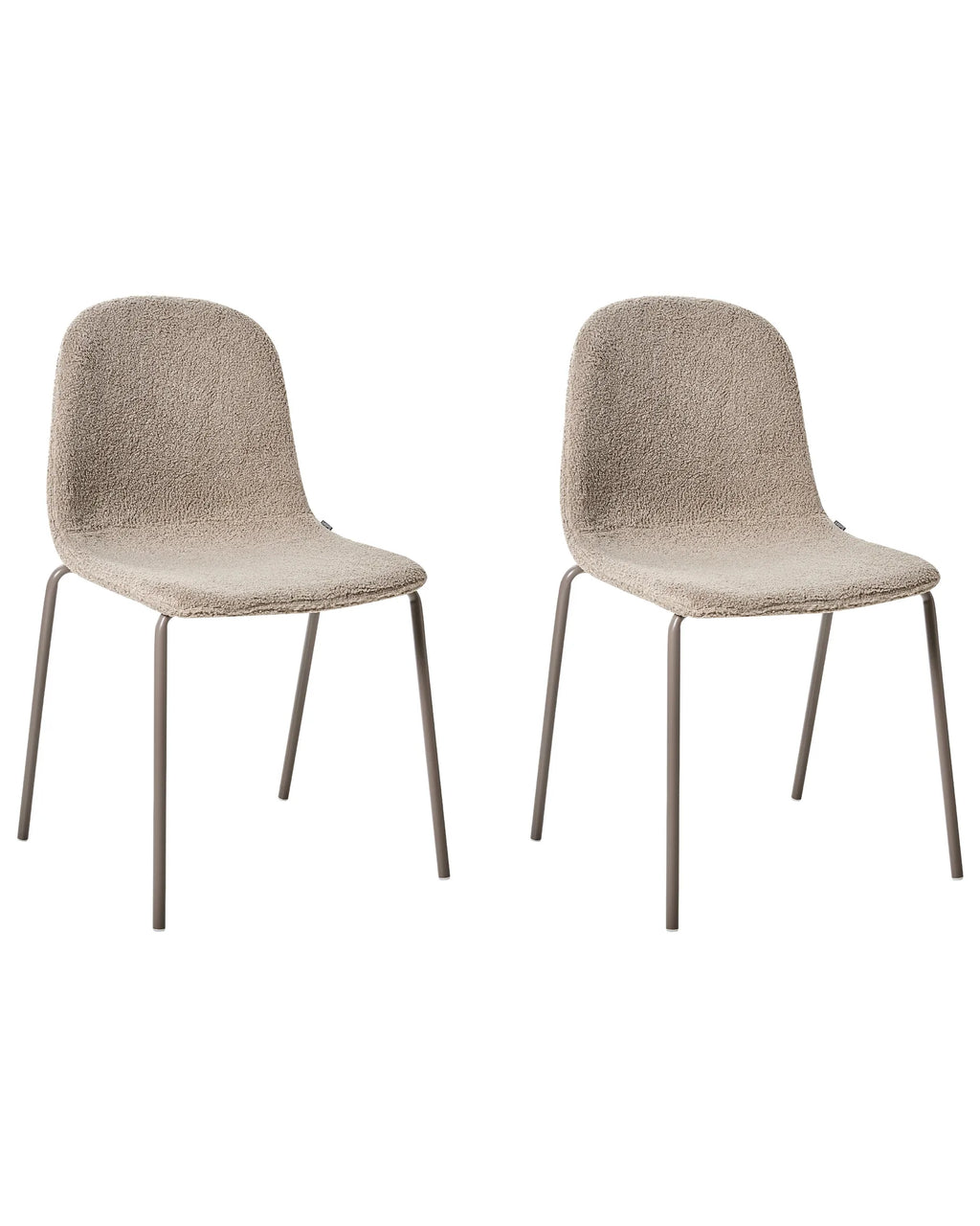 Set of 2 Conference Chairs LOMA Boucle Taupe
