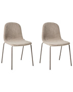 Set of 2 Conference Chairs LOMA Boucle Taupe