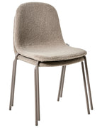 Set of 2 Conference Chairs LOMA Boucle Taupe