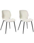 Set of 2 Conference Chairs HOLLAND Fabric Light Beige