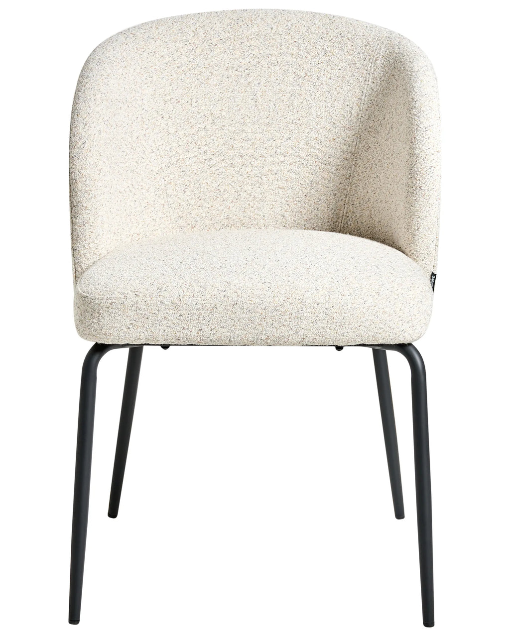 Set of 2 Dining Chairs ZANA Boucle Light Beige