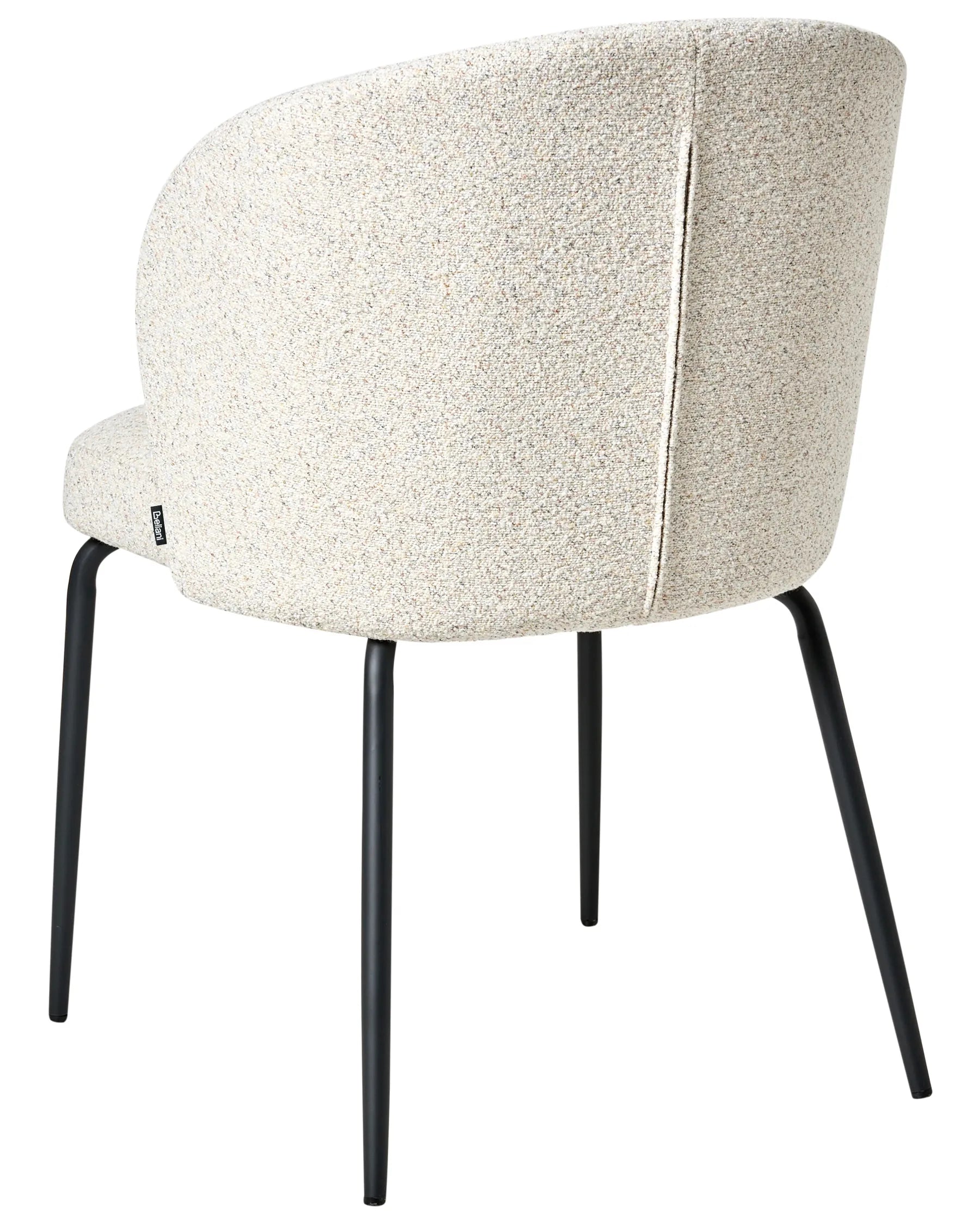 Set of 2 Dining Chairs ZANA Boucle Light Beige