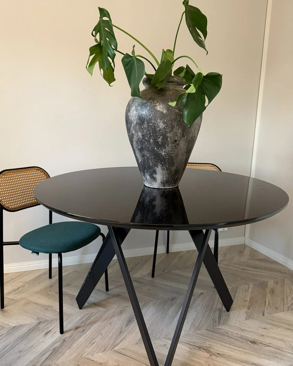 Set of 2 Dining Chairs ADAVER Metal Black
