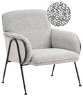 Armchair TRYSNES Fabric Black/ White