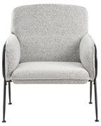 Armchair TRYSNES Fabric Black/ White