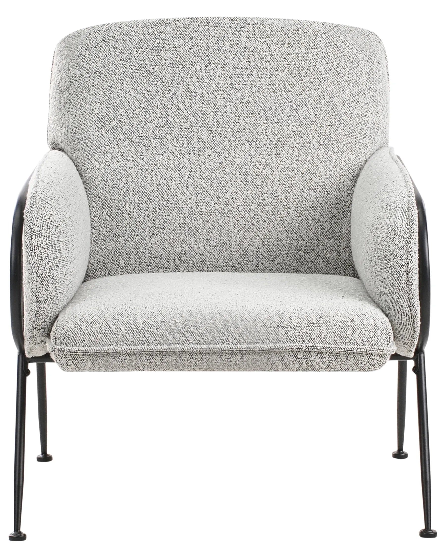 Armchair TRYSNES Fabric Black/ White
