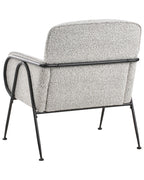 Armchair TRYSNES Fabric Black/ White