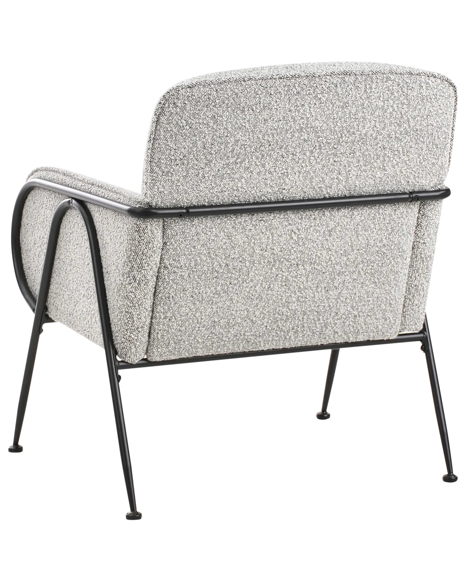 Armchair TRYSNES Fabric Black/ White