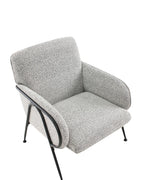 Armchair TRYSNES Fabric Black/ White