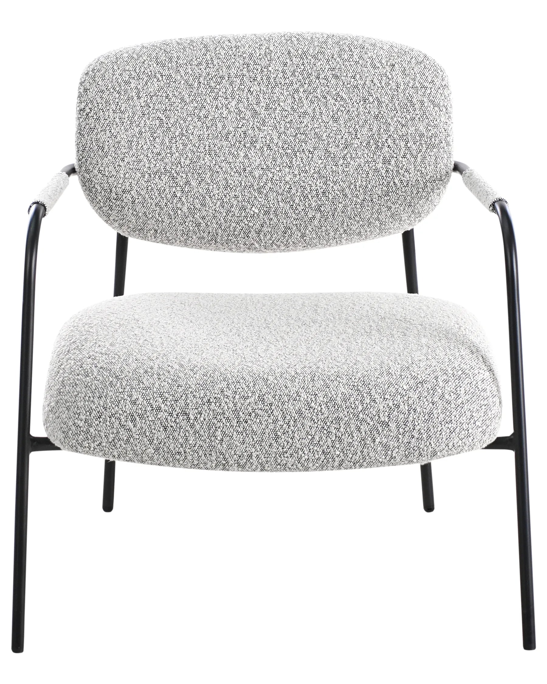 Armchair AUSVIKA Fabric Black/ White