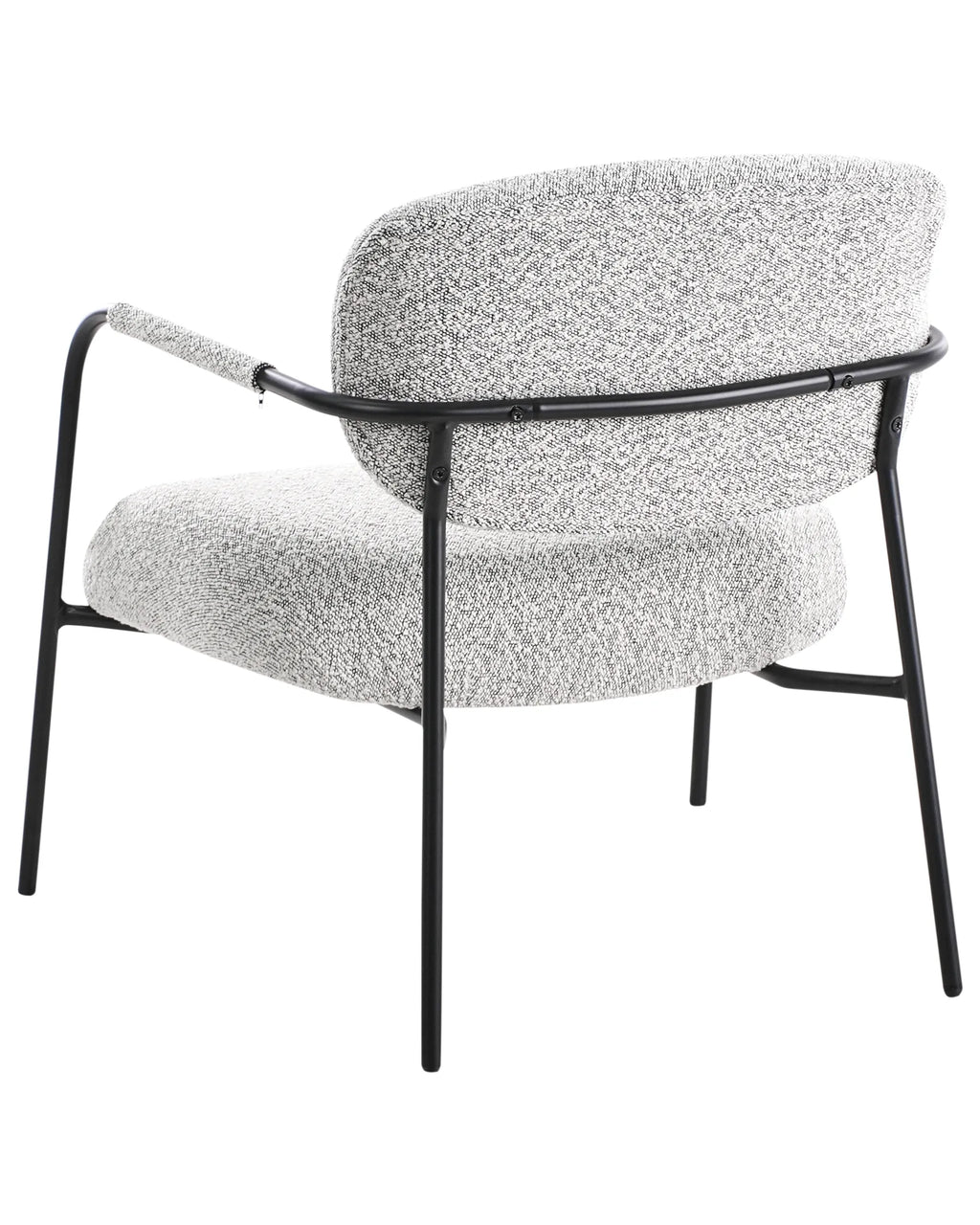 Armchair AUSVIKA Fabric Black/ White