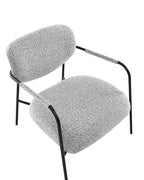 Armchair AUSVIKA Fabric Black/ White