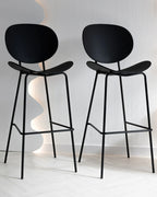 Set of 2 Bar Chairs SHONTO Black