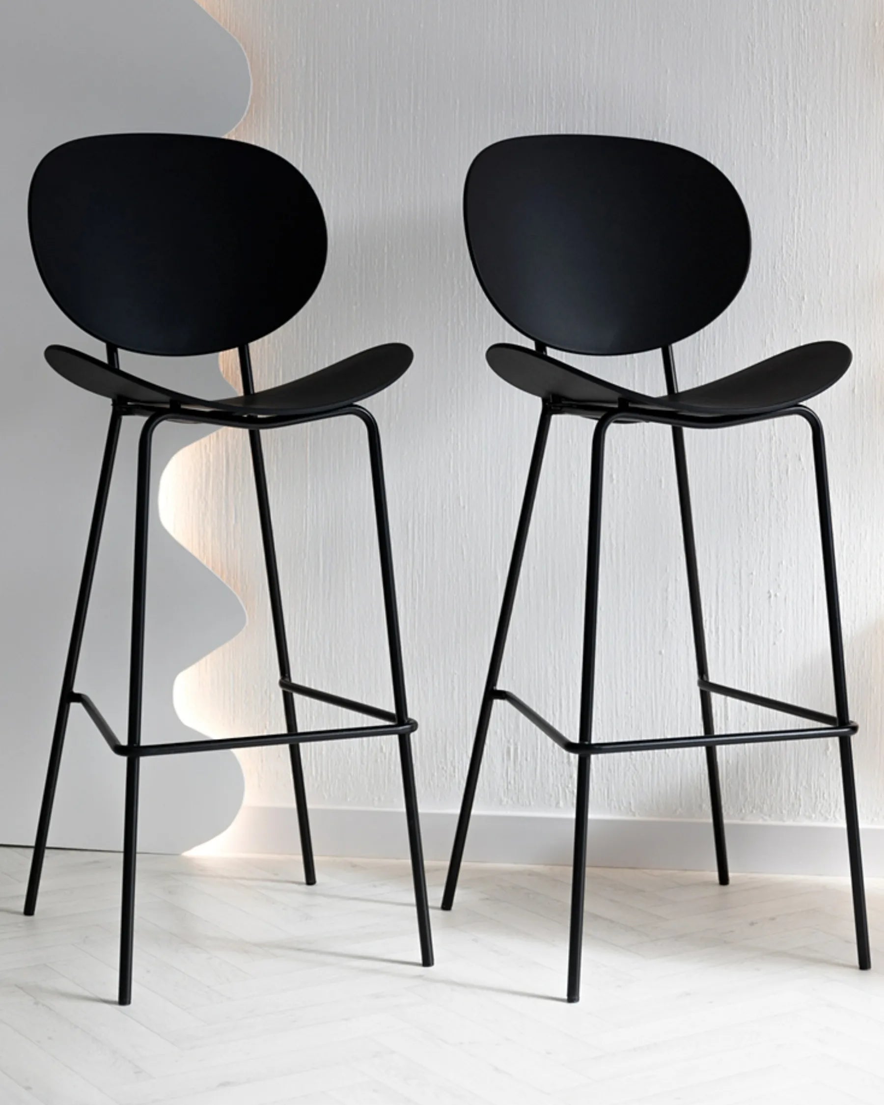 Set of 2 Bar Chairs SHONTO Black