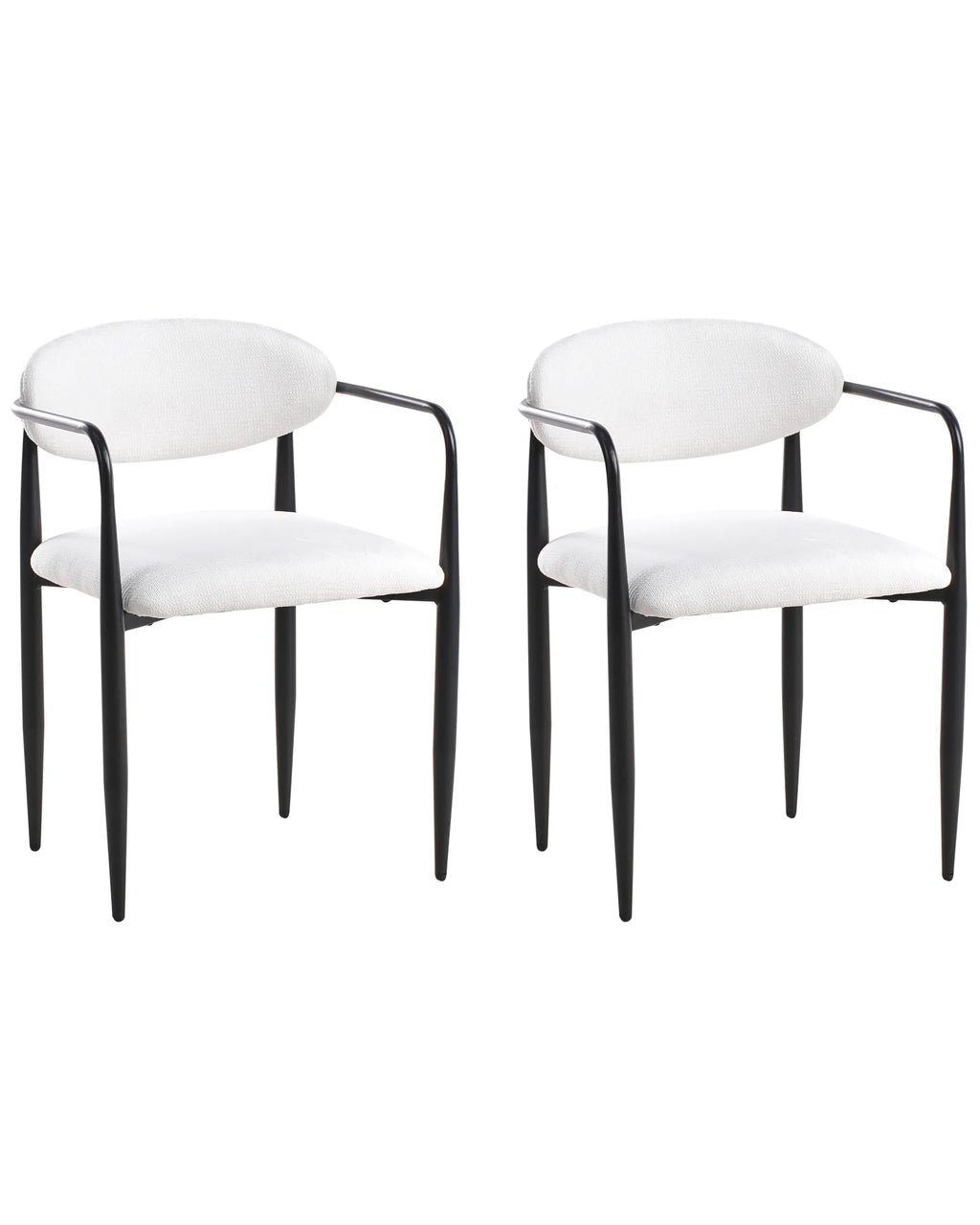 Set of 2 Dining Chairs TANEVIK Fabric Off-White