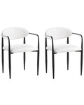 Set of 2 Dining Chairs TANEVIK Fabric Off-White