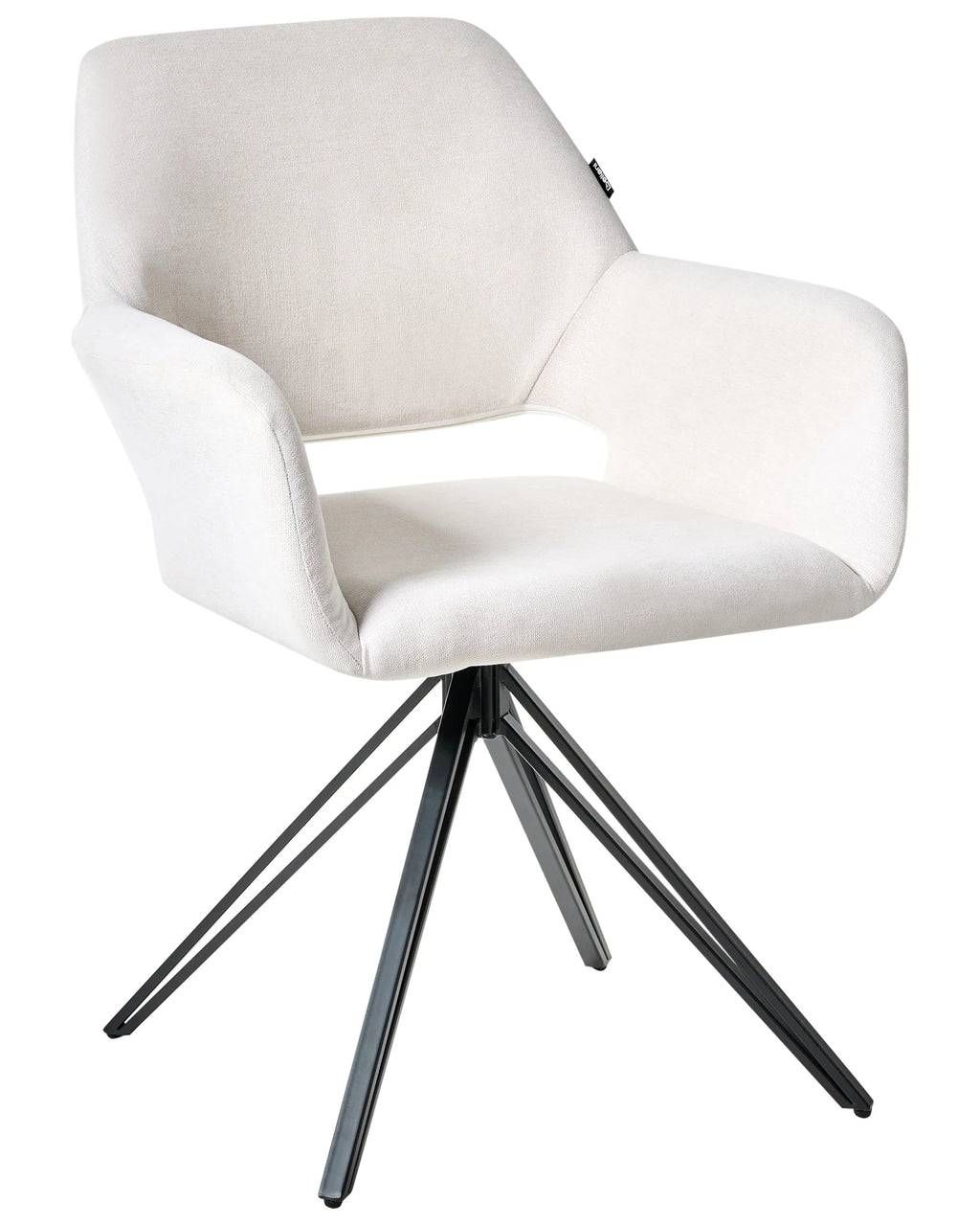 Set of 2 Dining Chairs CINEY Fabric Off-White