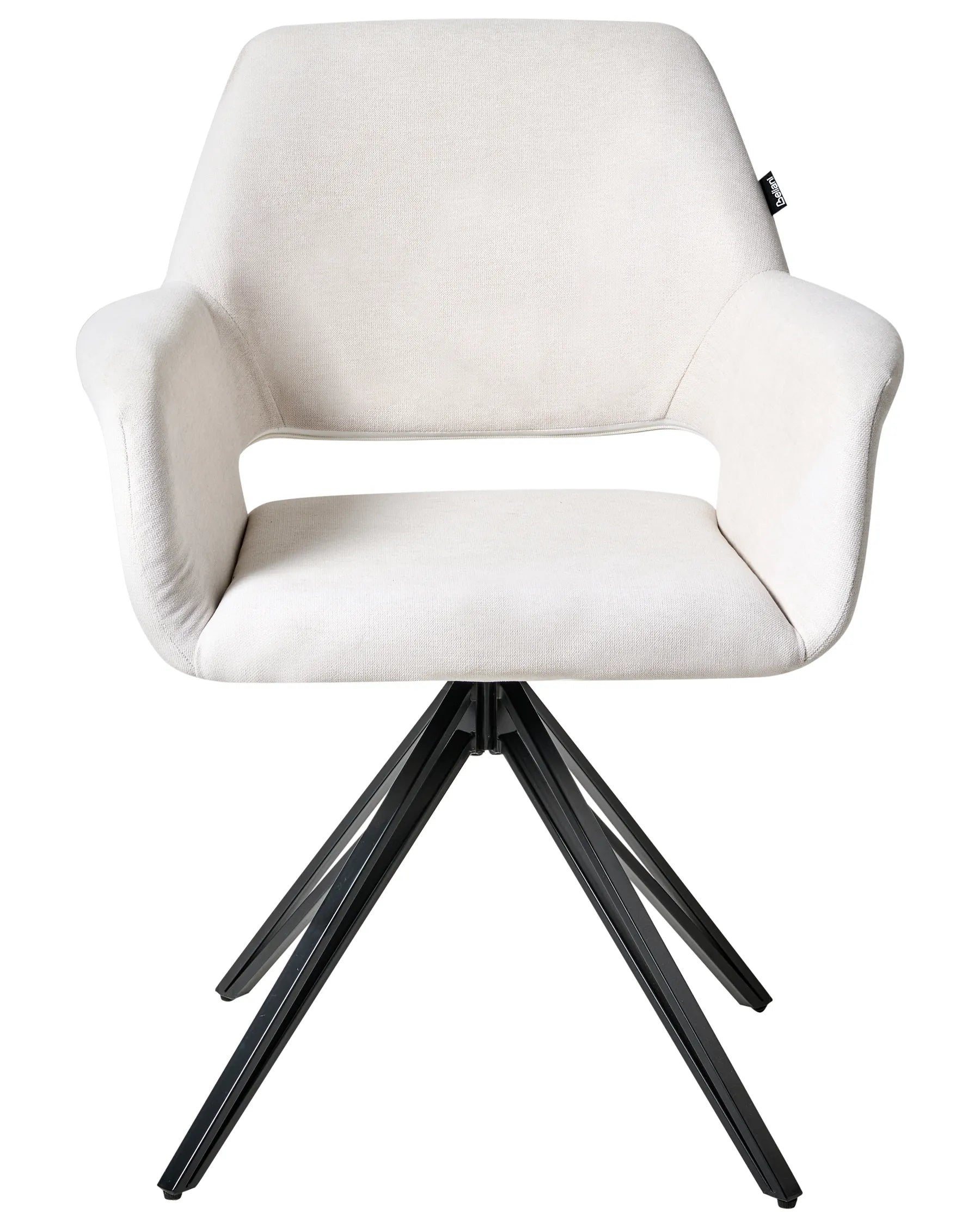 Set of 2 Dining Chairs CINEY Fabric Off-White