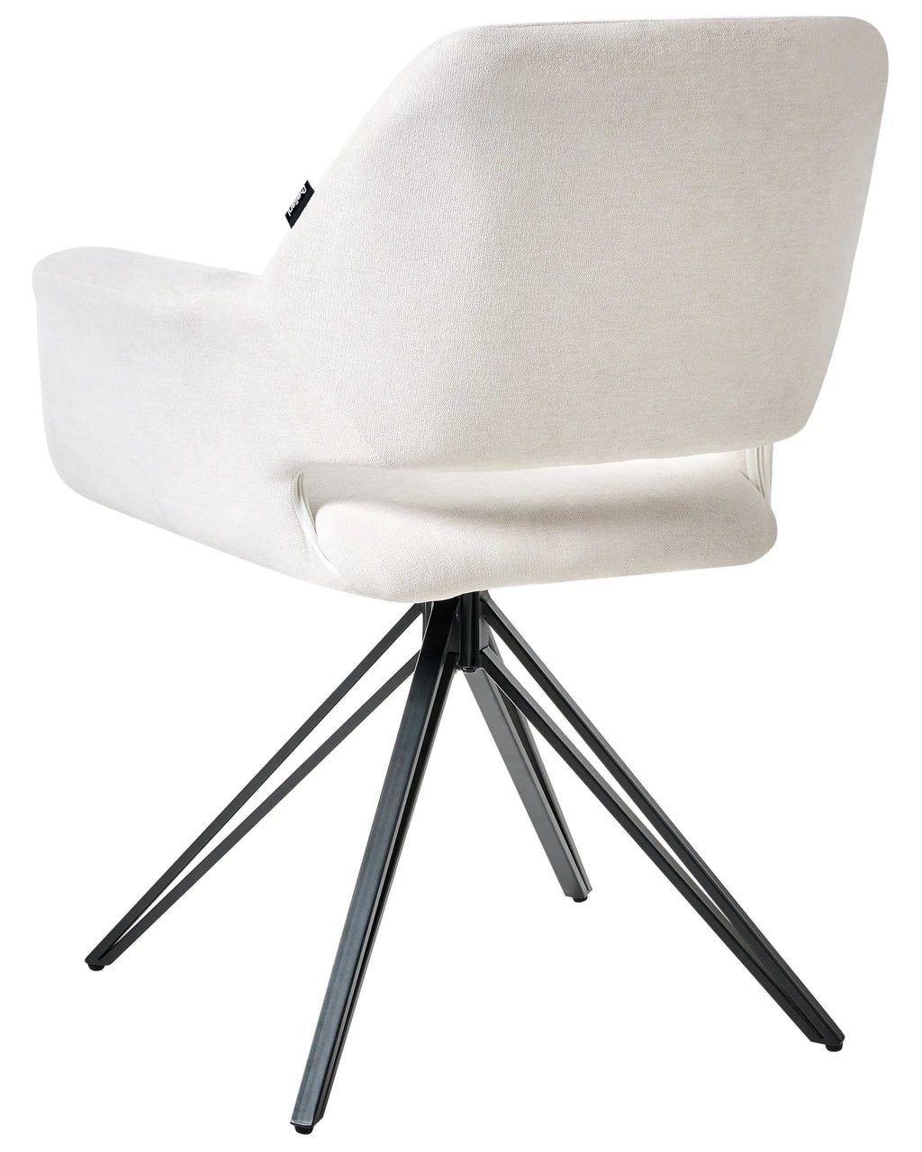 Set of 2 Dining Chairs CINEY Fabric Off-White