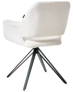 Set of 2 Dining Chairs CINEY Fabric Off-White