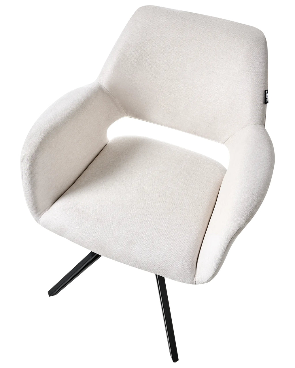 Set of 2 Dining Chairs CINEY Fabric Off-White