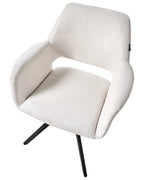 Set of 2 Dining Chairs CINEY Fabric Off-White