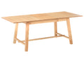 Extending Dining Table BARNES Light Ash Wood 160/200 cm 90 cm