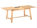 Extending Dining Table BARNES Light Ash Wood 160/200 cm 90 cm
