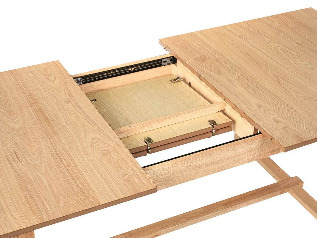 Extending Dining Table BARNES Light Ash Wood 160/200 cm 90 cm