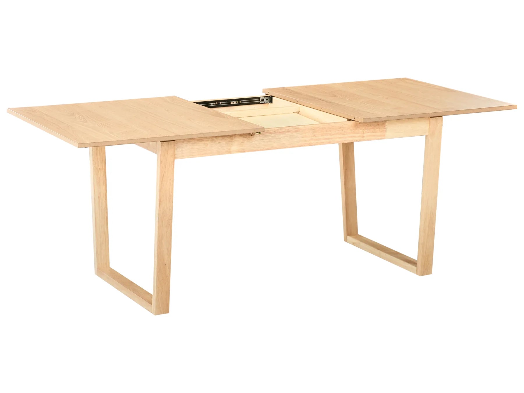 Extending Dining Table CAMDEN Light Ash Wood 160/200 cm 95 cm