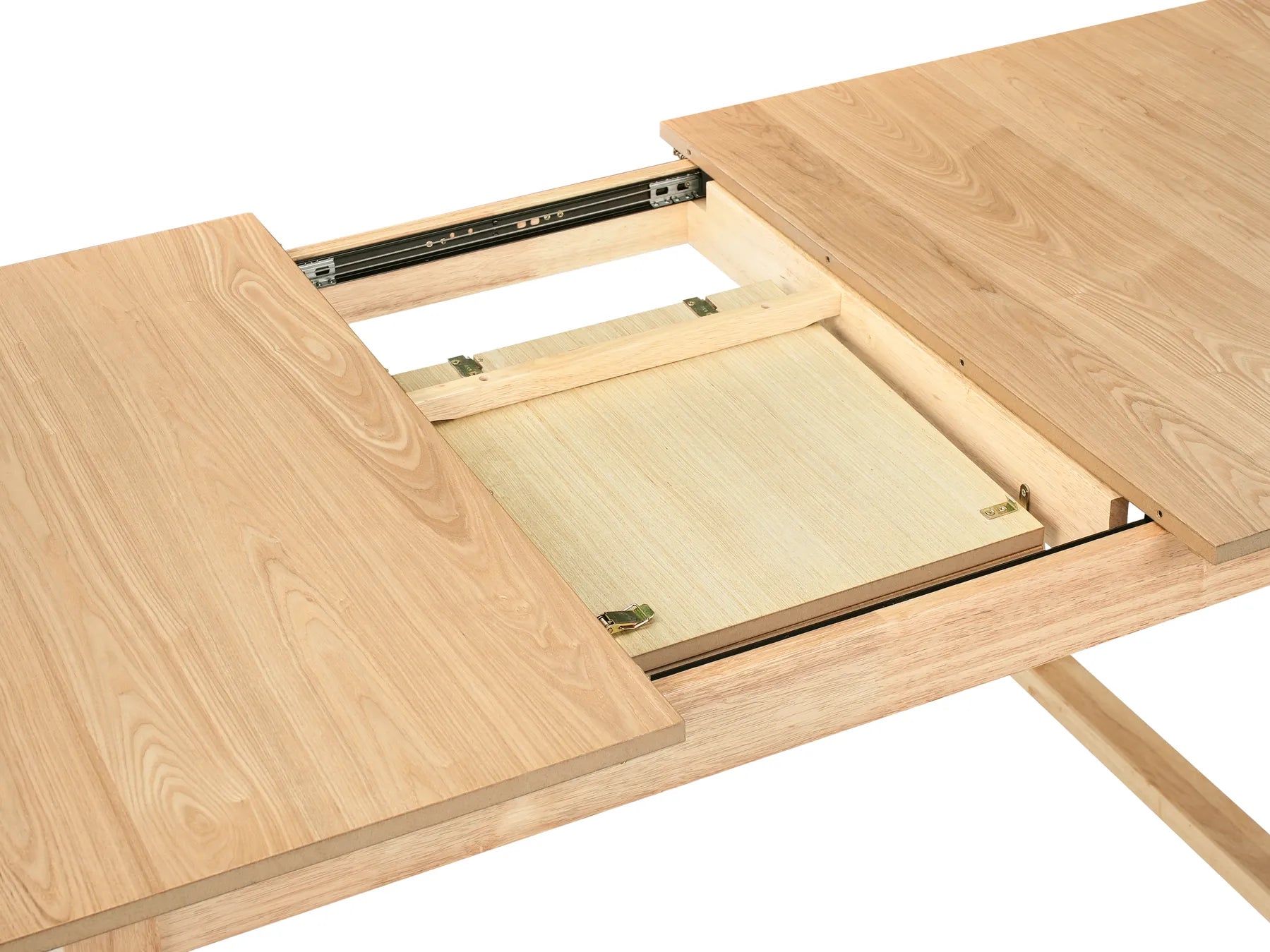 Extending Dining Table CAMDEN Light Ash Wood 160/200 cm 95 cm