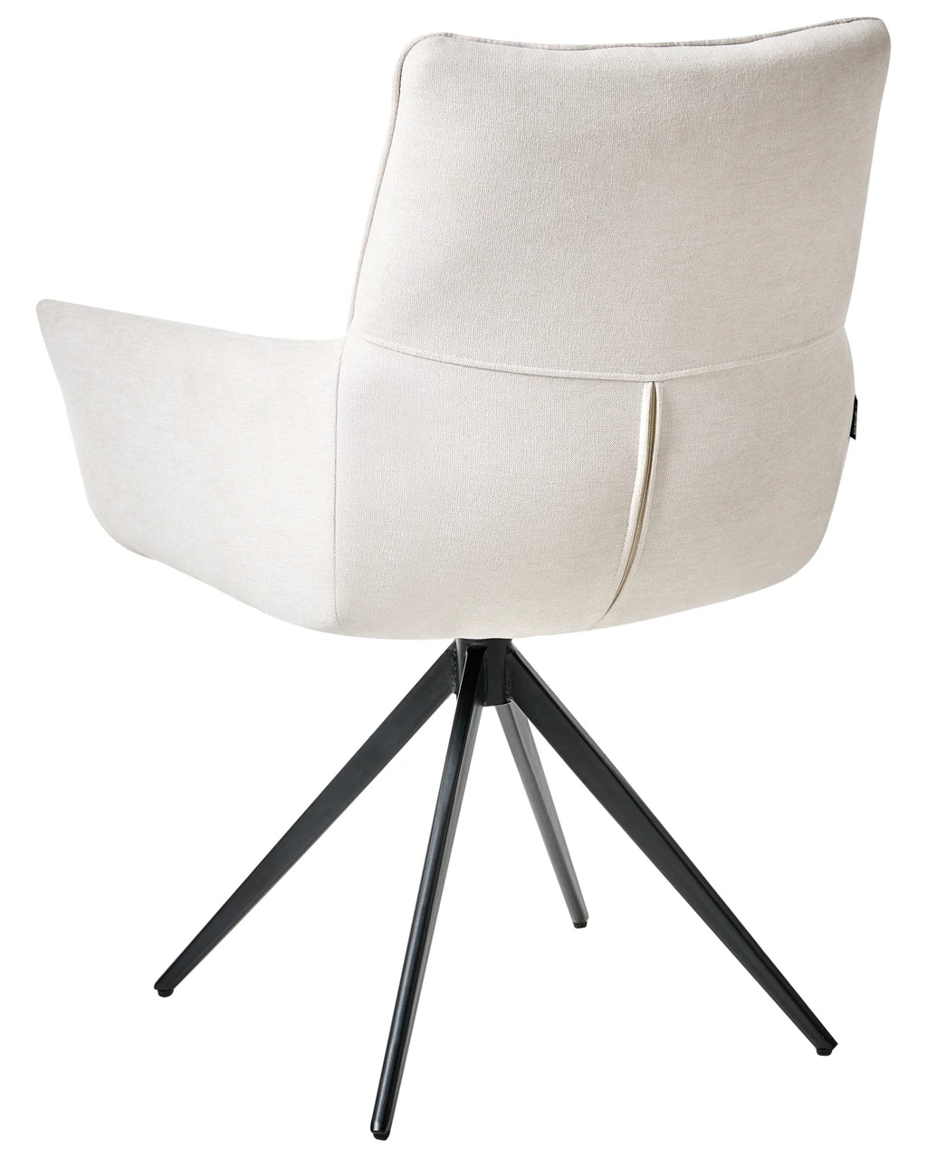 Dining Chair Swivel CORBIE Fabric Off-White