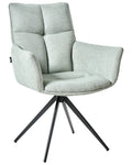 Dining Chair Swivel CORBIE Fabric Mint Green