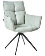 Dining Chair Swivel CORBIE Fabric Mint Green