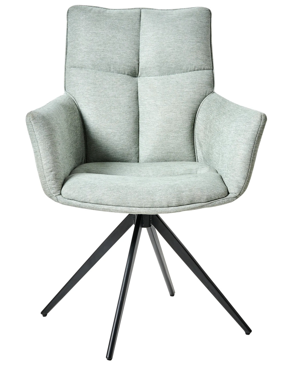 Dining Chair Swivel CORBIE Fabric Mint Green