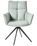 Dining Chair Swivel CORBIE Fabric Mint Green