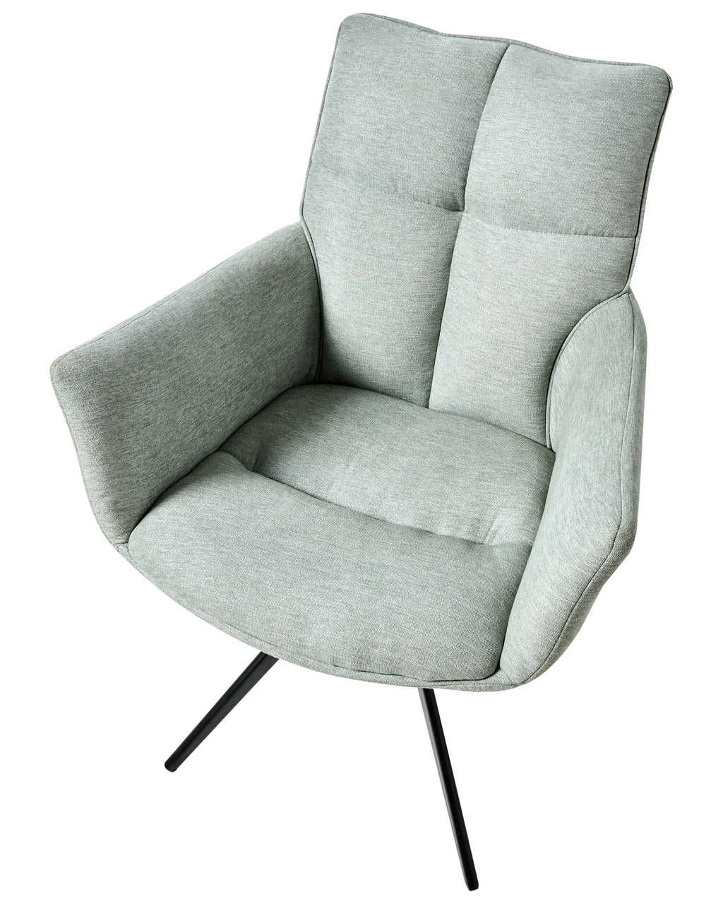 Dining Chair Swivel CORBIE Fabric Mint Green