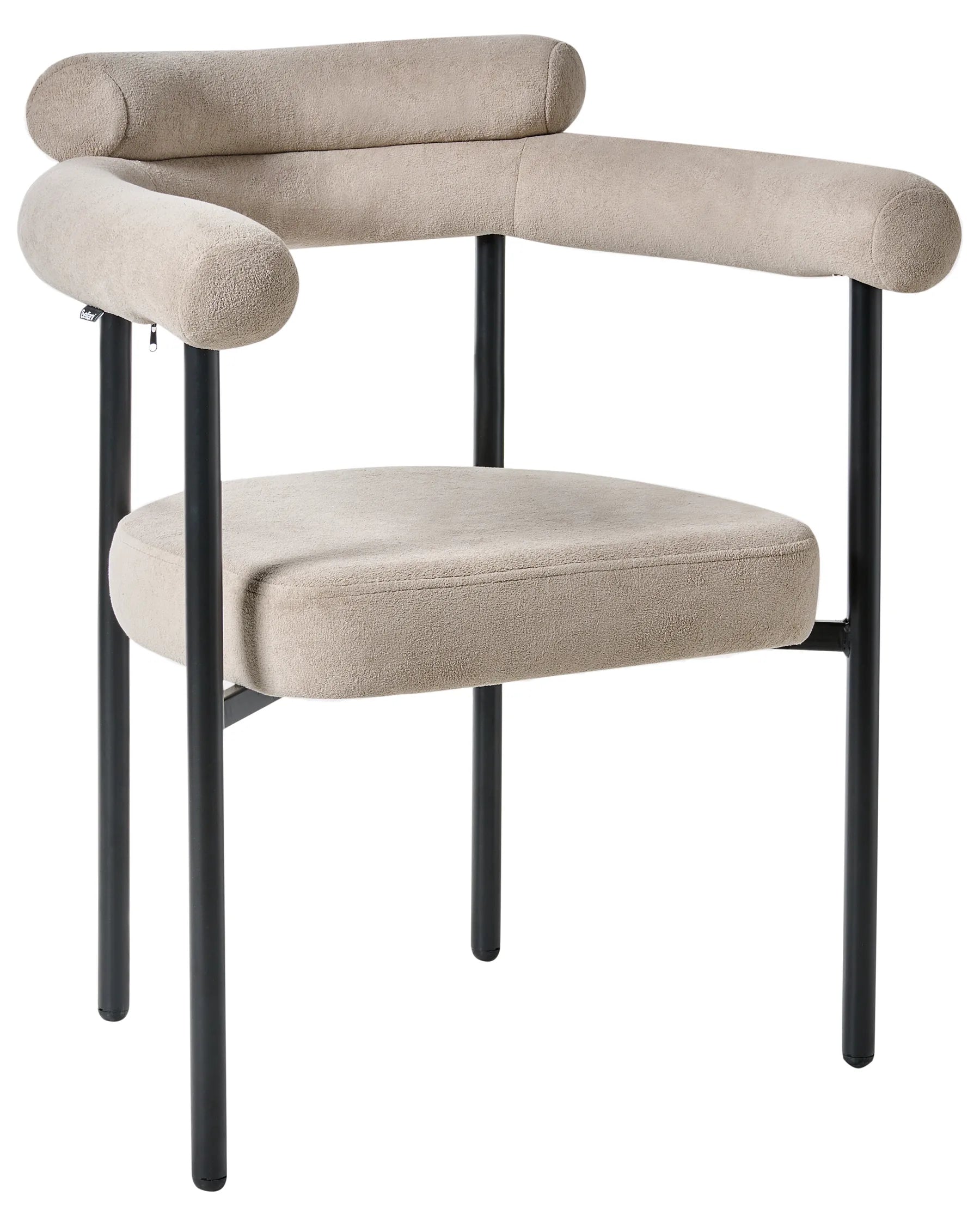 Set of 2 Dining Chairs LYNEY Fabric Beige