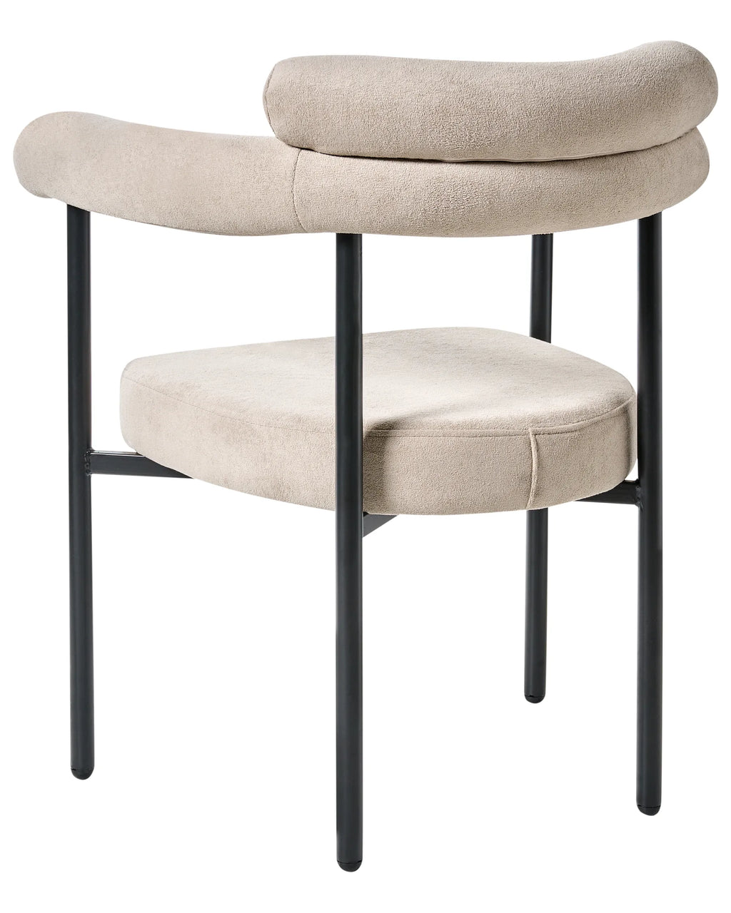 Set of 2 Dining Chairs LYNEY Fabric Beige