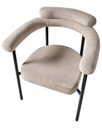 Set of 2 Dining Chairs LYNEY Fabric Beige