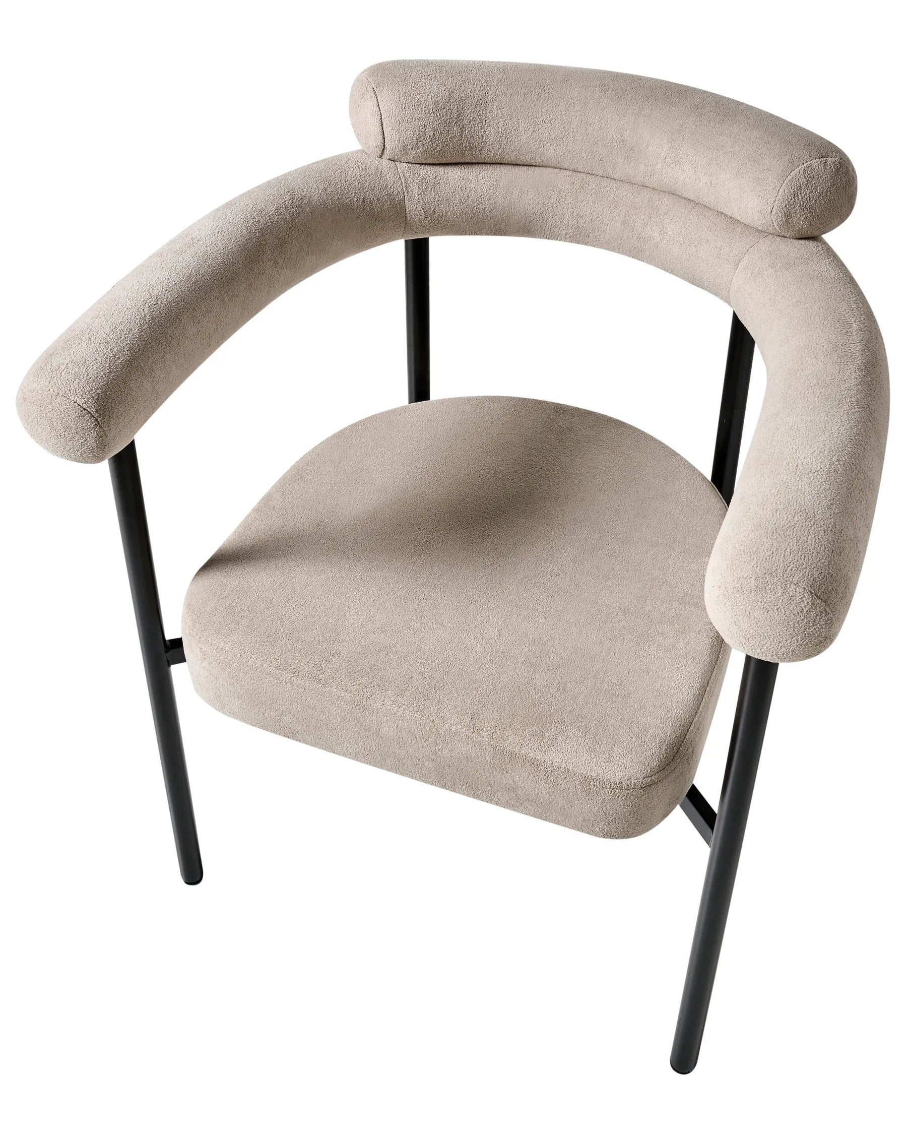 Set of 2 Dining Chairs LYNEY Fabric Beige