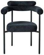 Set of 2 Dining Chairs LYNEY Fabric Black