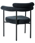 Set of 2 Dining Chairs LYNEY Fabric Black