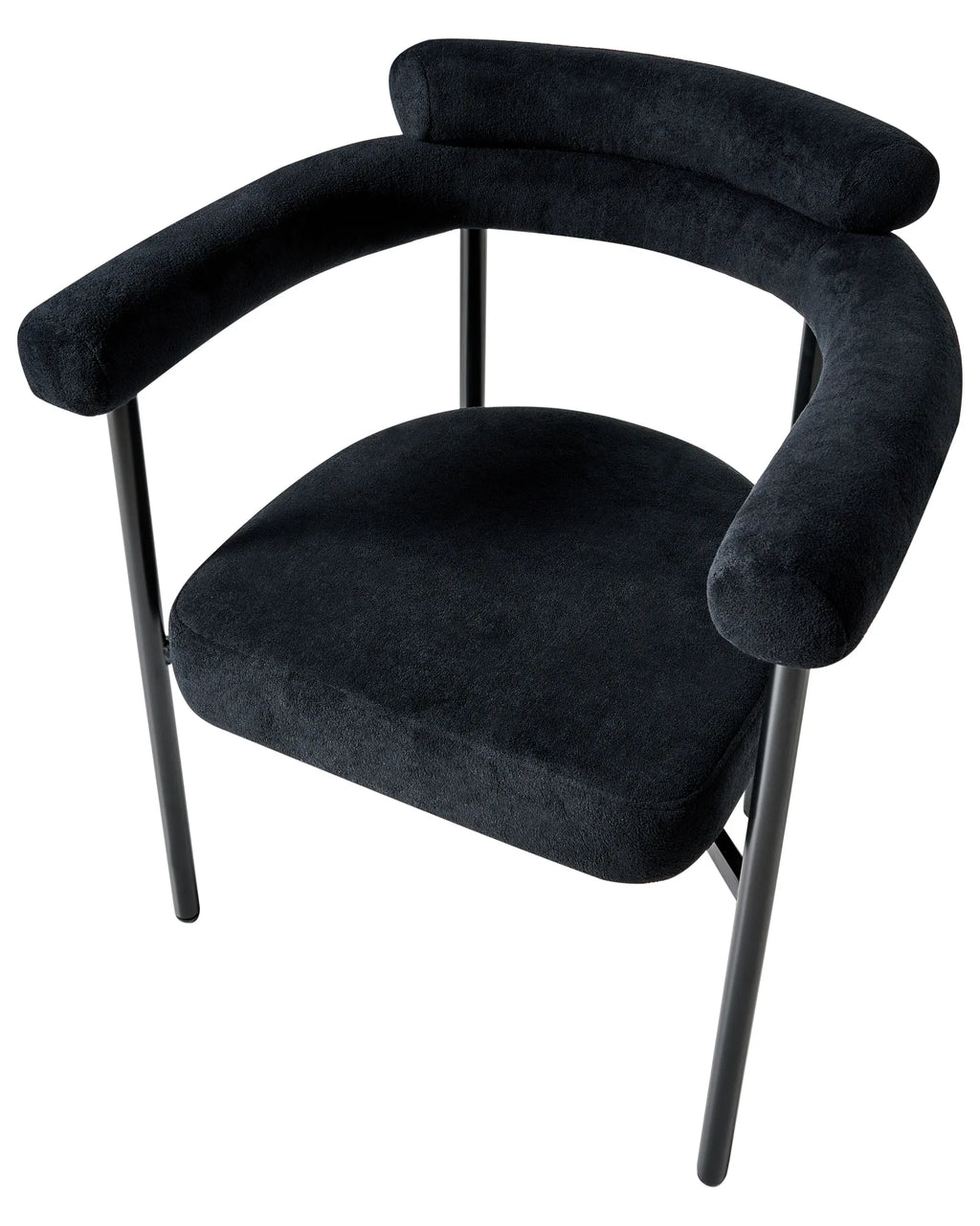 Set of 2 Dining Chairs LYNEY Fabric Black