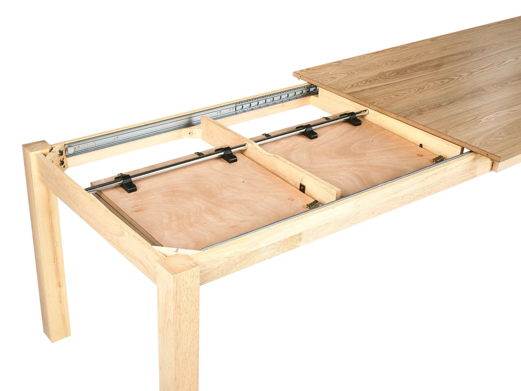 Extending Dining Table MADURA Light Ash Wood 180/280 cm 100 cm