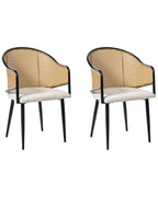 Set of 2 Dining Chairs WEIMAR Metal Black