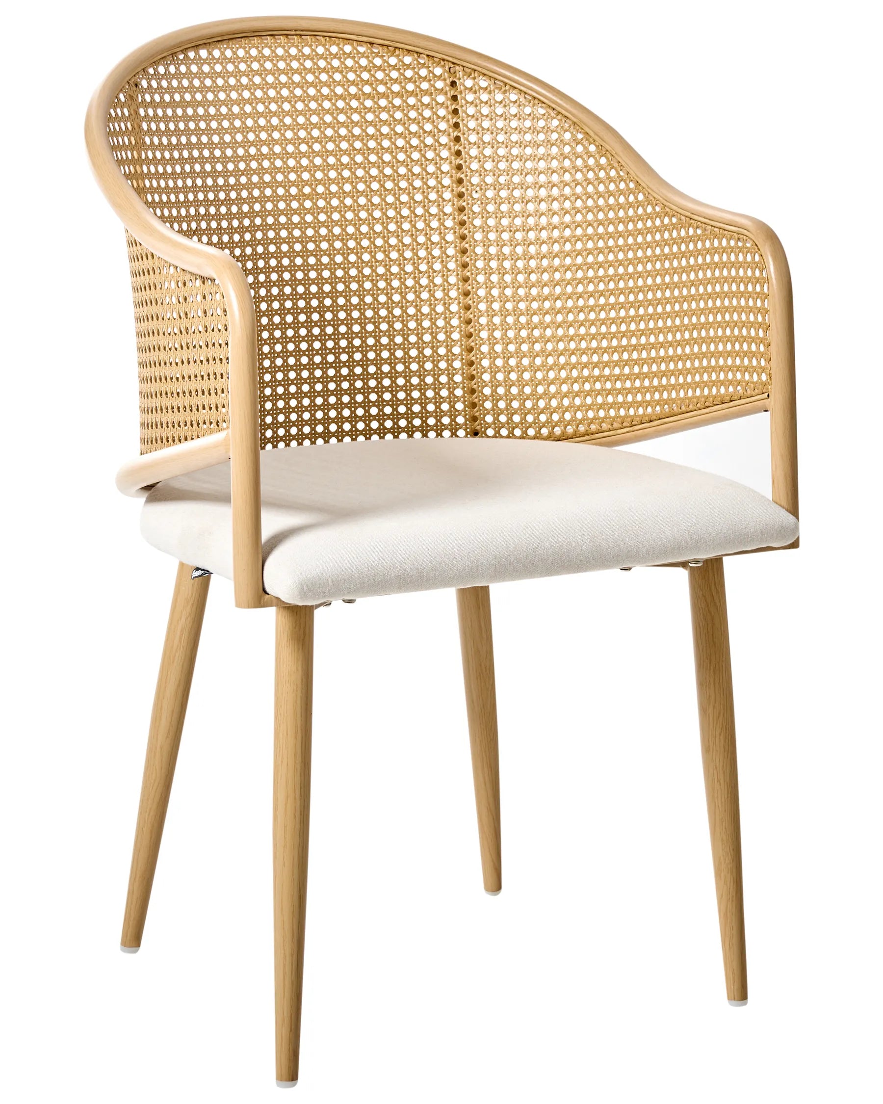 Set of 2 Dining Chairs WEIMAR Metal Light Brown