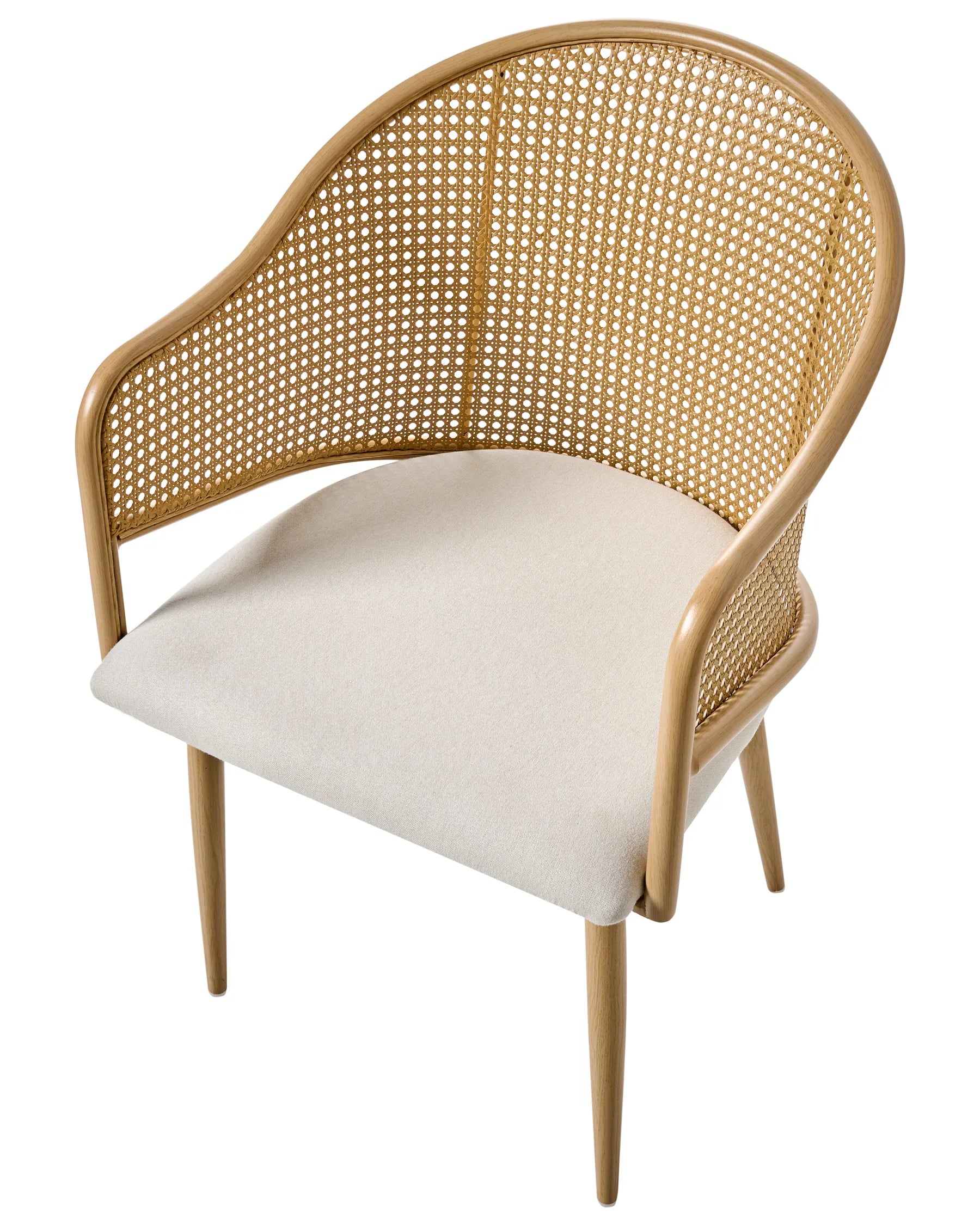 Set of 2 Dining Chairs WEIMAR Metal Light Brown